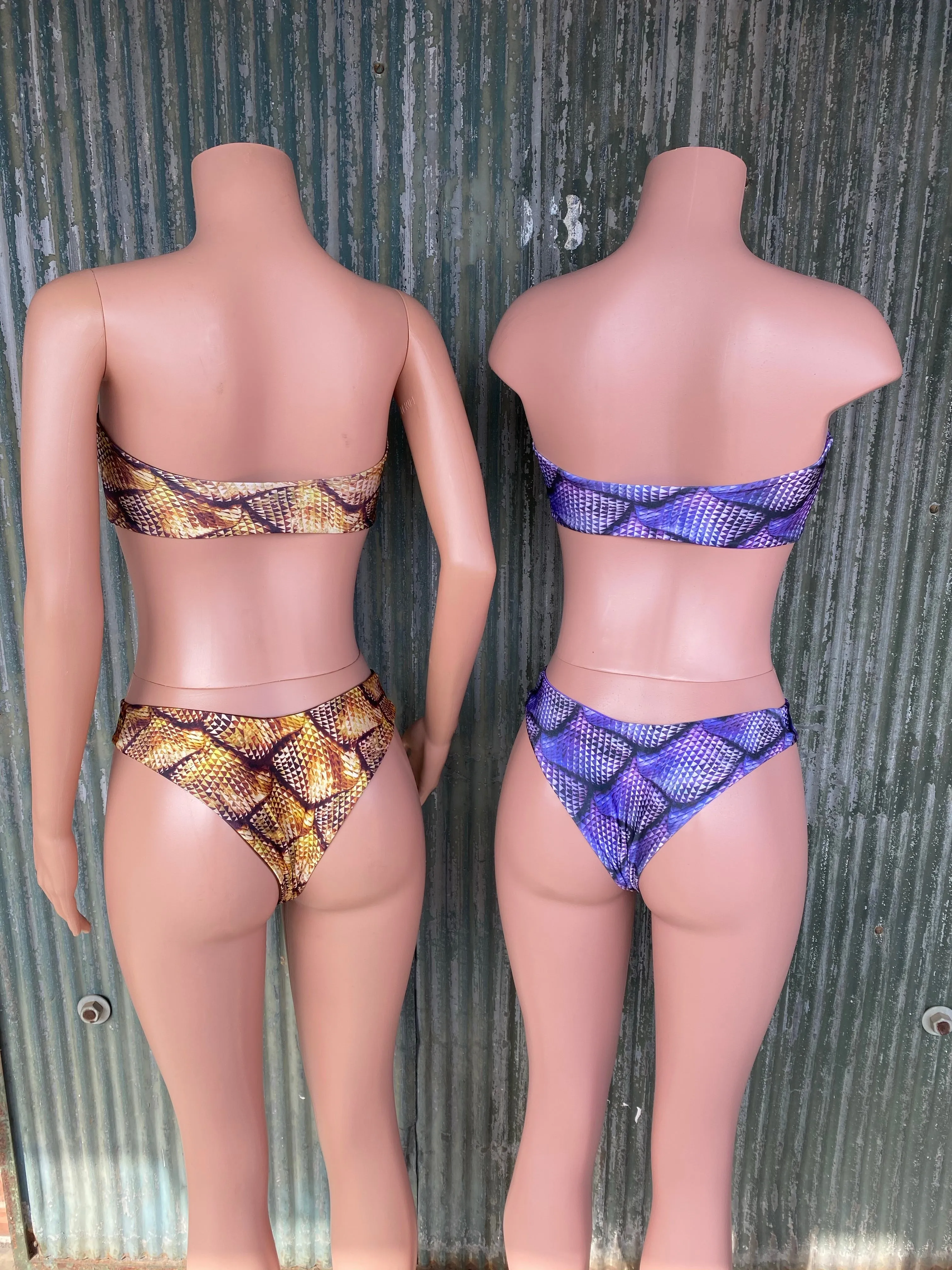 Mermaid reversible bandeau bikini