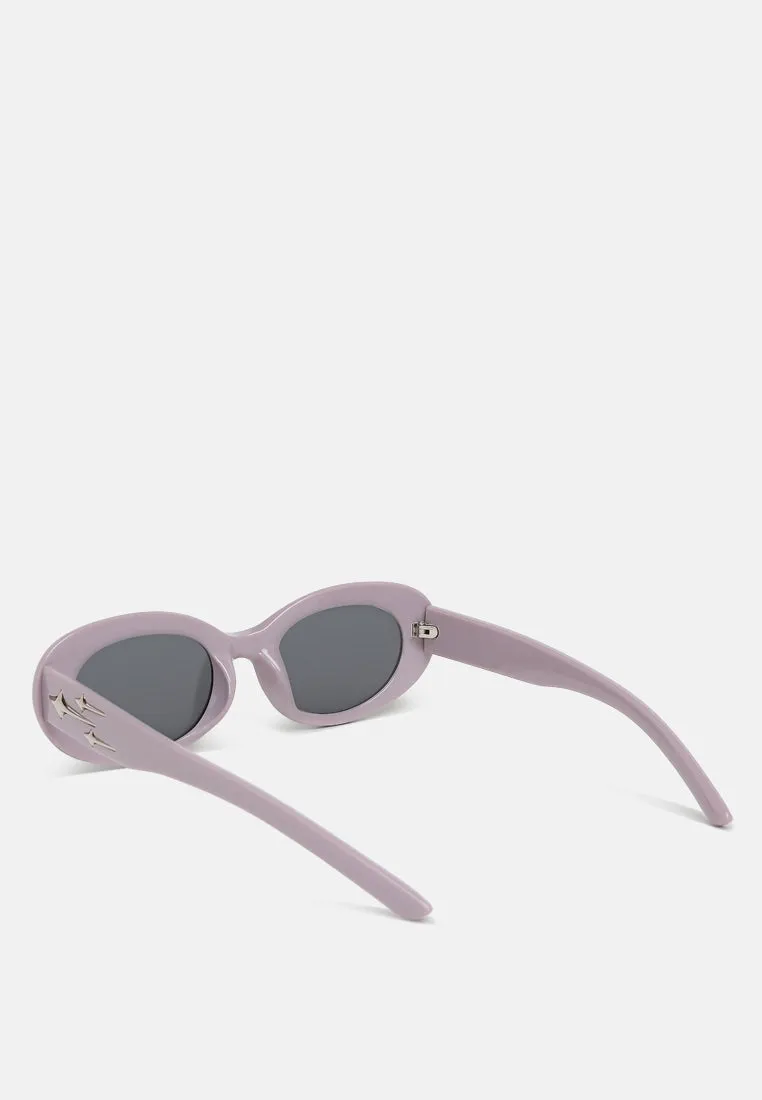 Metallic Stars Oval Sunglasses By RAG