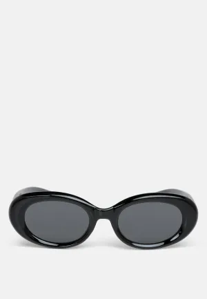 Metallic Stars Oval Sunglasses By RAG