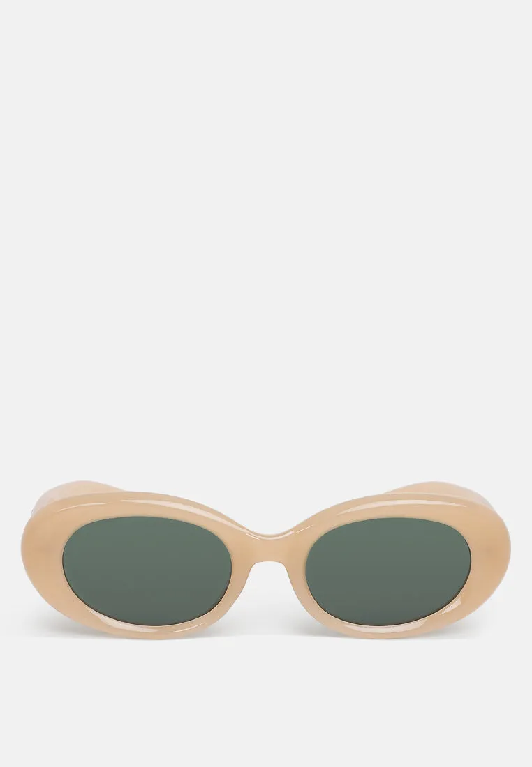 Metallic Stars Oval Sunglasses By RAG
