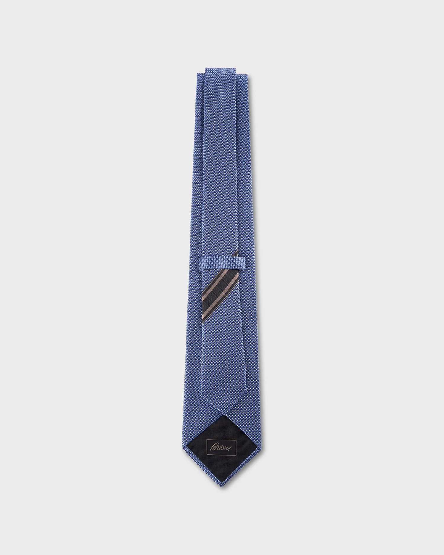 Mid Blue Woven Jacquard Silk Tie