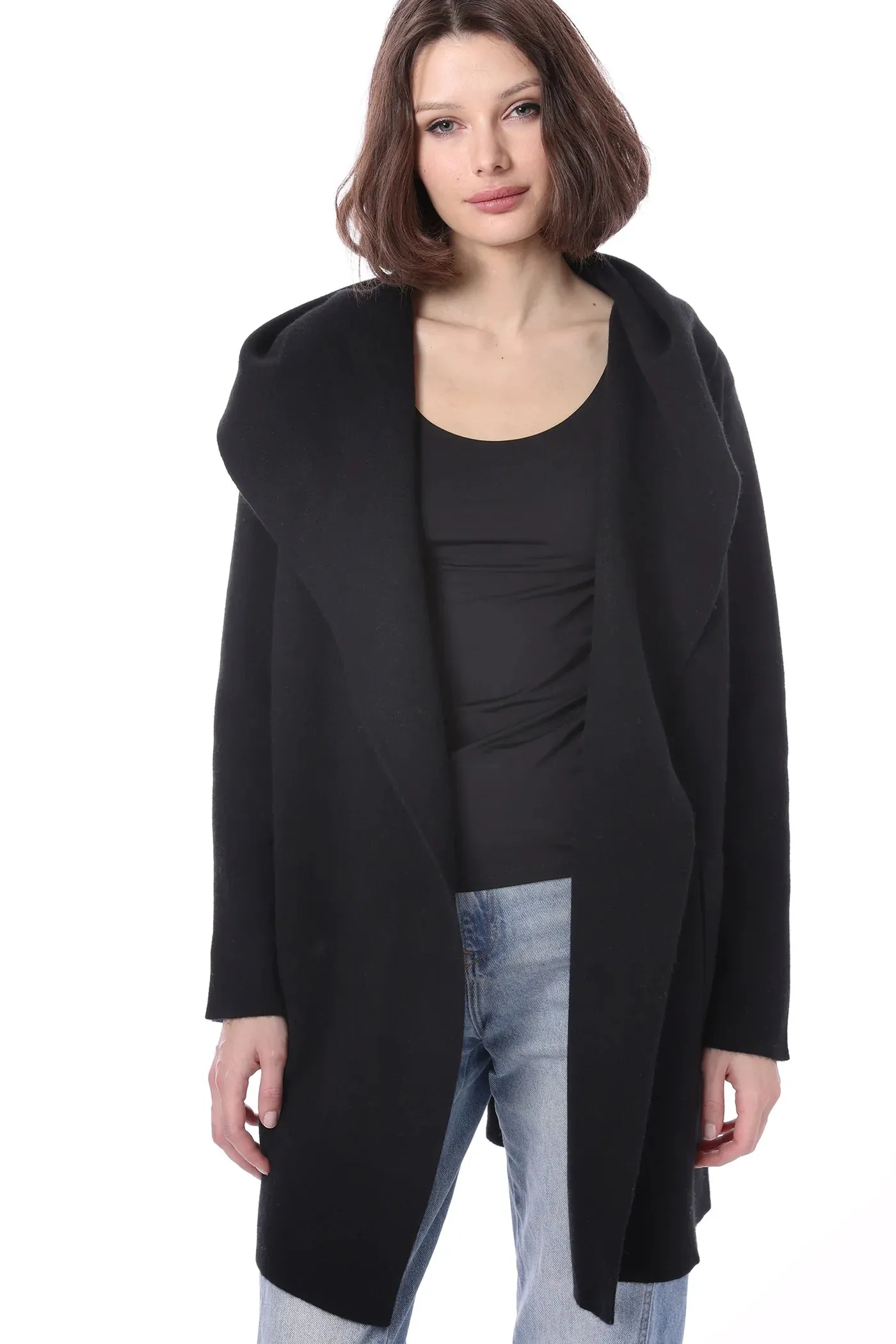 Minnie Rose Cashmere Hooded Reversible Coat