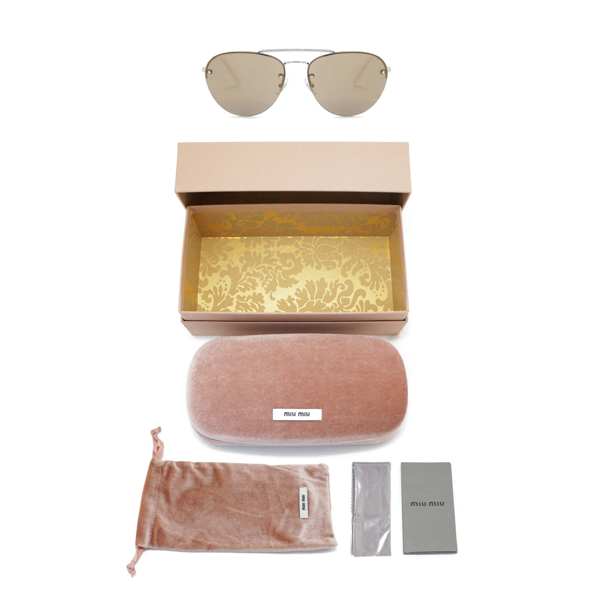 Miu Miu Aviator Sunglasses SMU54US 1BC1C0 59
