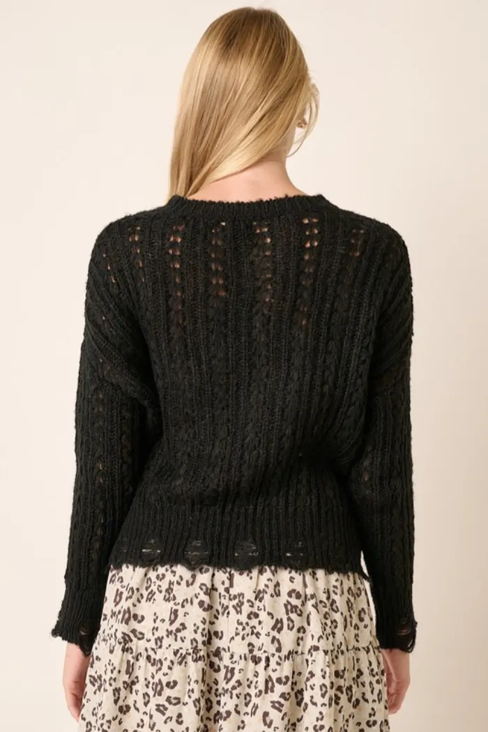 Mohair Cable Knit Sweater