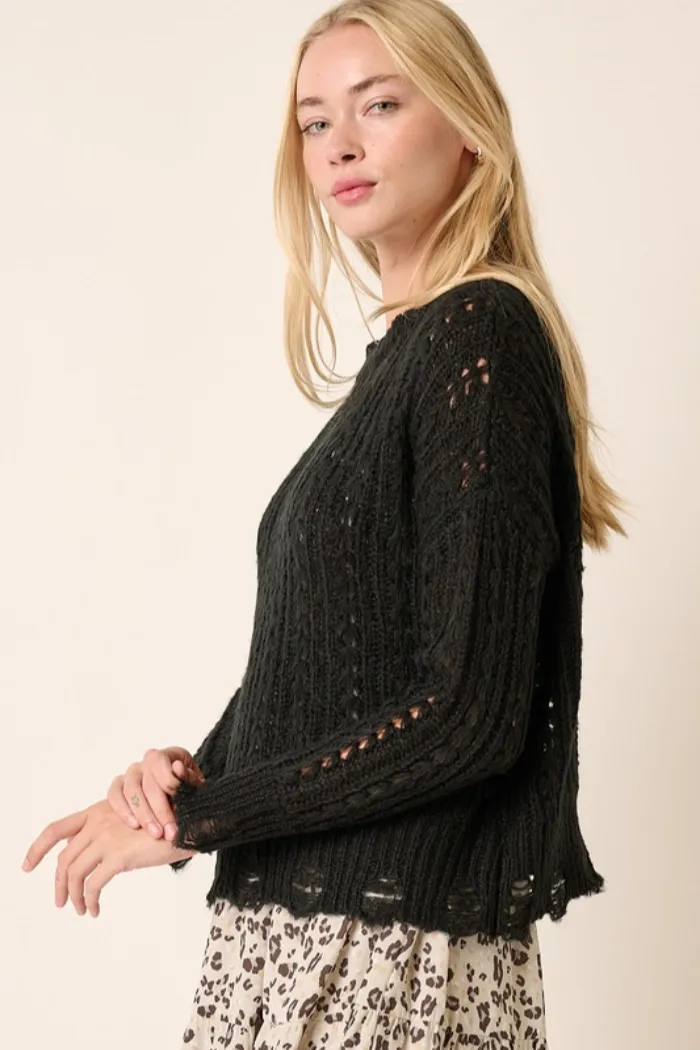 Mohair Cable Knit Sweater