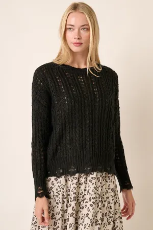 Mohair Cable Knit Sweater