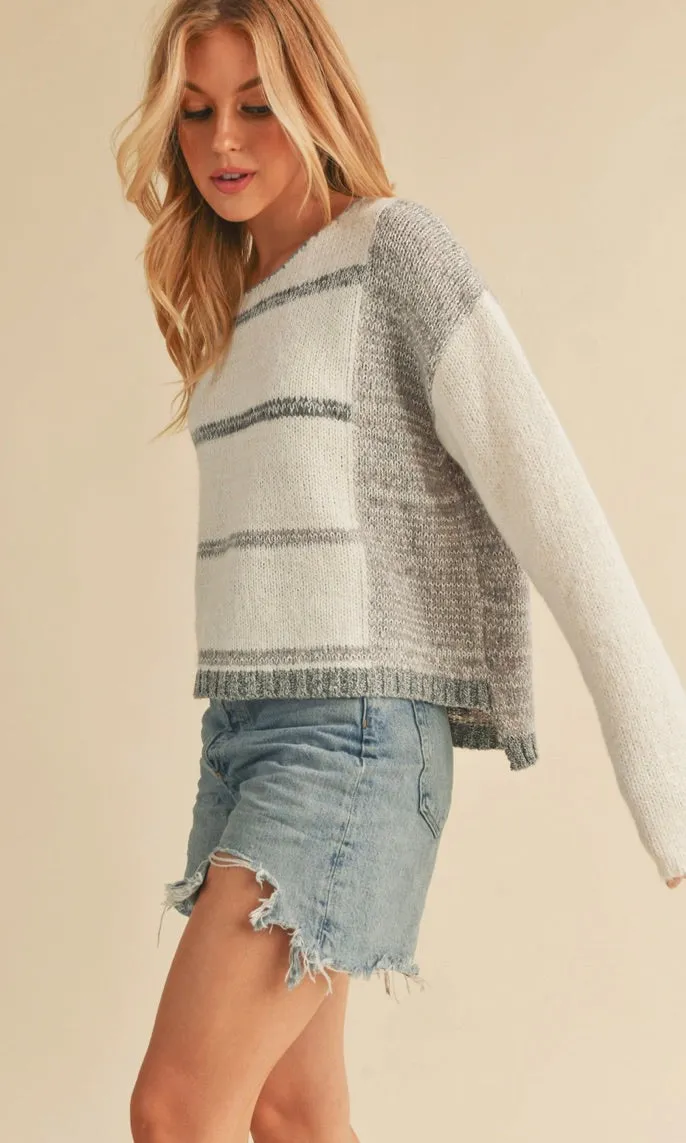 Mona Knit Stripe Pullover Sweater