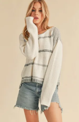 Mona Knit Stripe Pullover Sweater