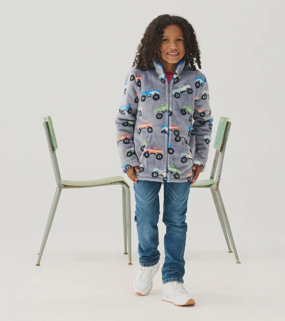 Monster Trucks Fuzzy Fleece Zip Up