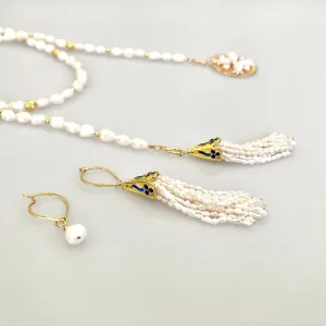 Multi-style Baroque Pearl Lariat Necklace Set