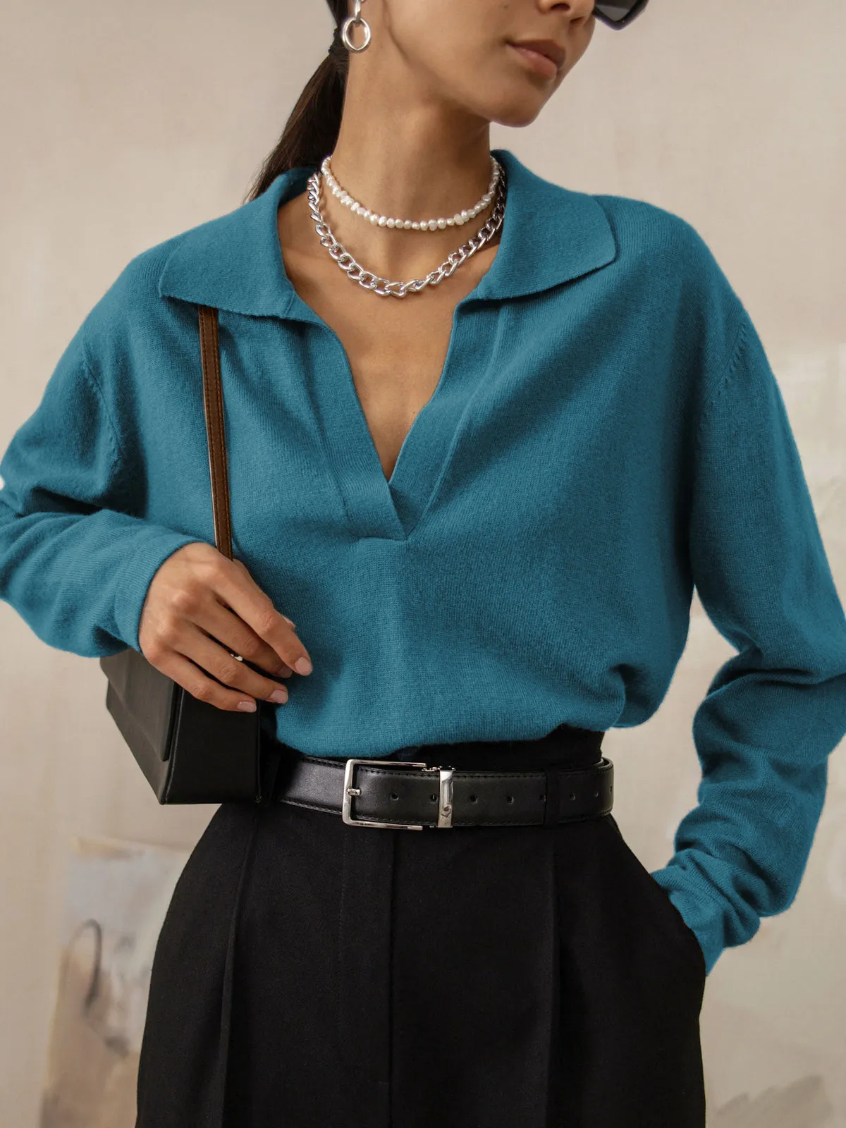 Natalia® | Women's V-neck sweater