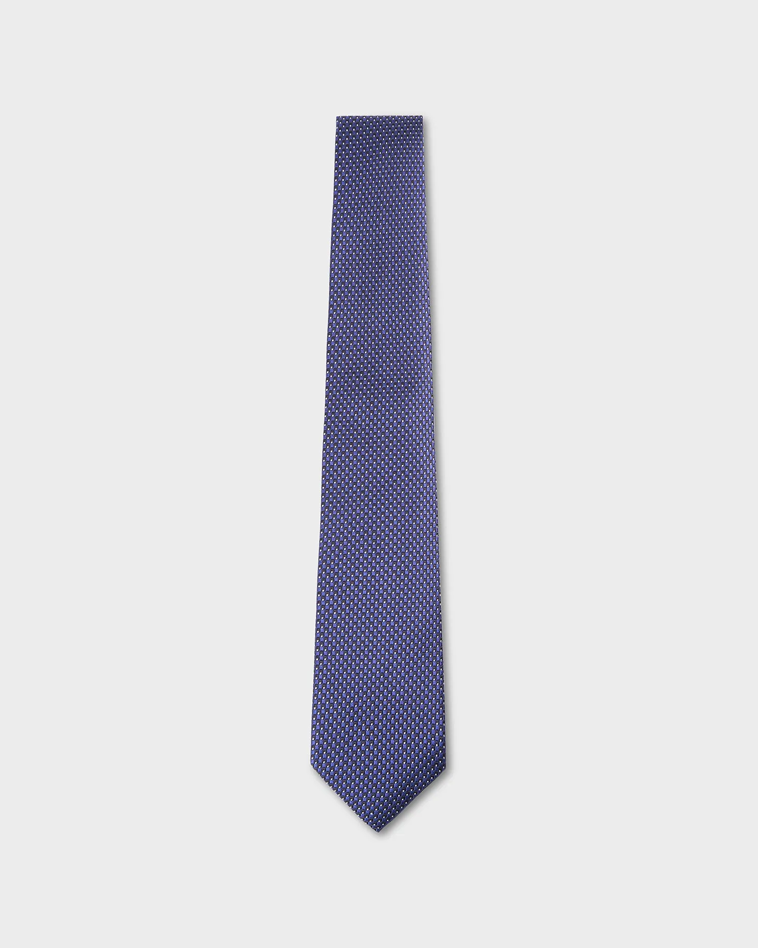 Navy With Black Circles And White Spots Tie