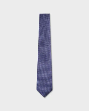 Navy With Black Circles And White Spots Tie