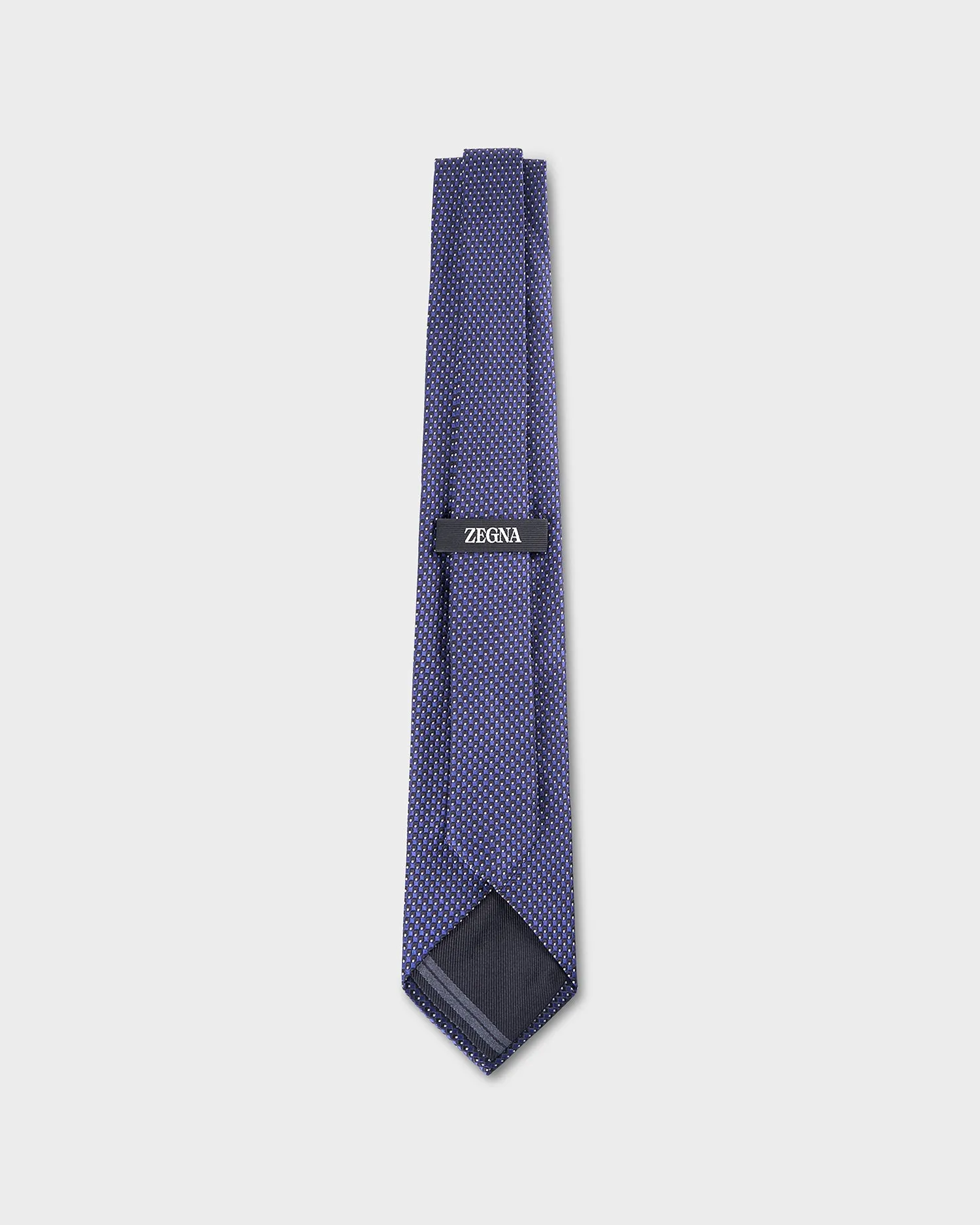 Navy With Black Circles And White Spots Tie
