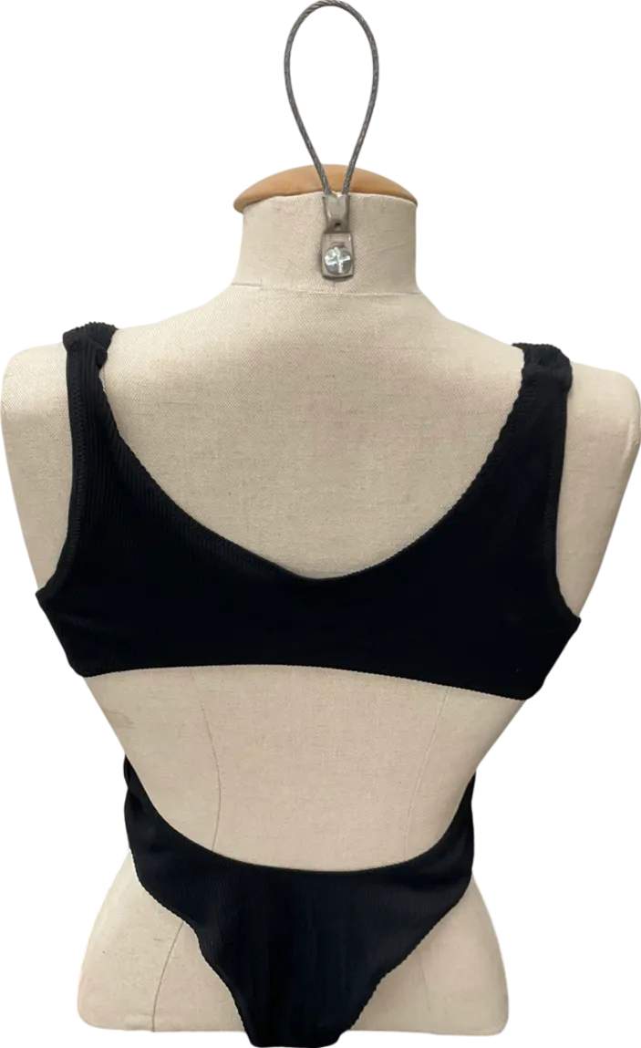 NEENA SWIM Black Cut Out One- Piece Swimsuit UK M
