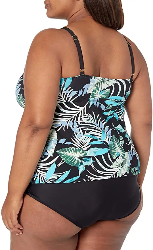 New 24th & Ocean Womens High Neck Tankini Swimsuit Top Plus Sz 22W! Bottoms sold separately! Retails $70 