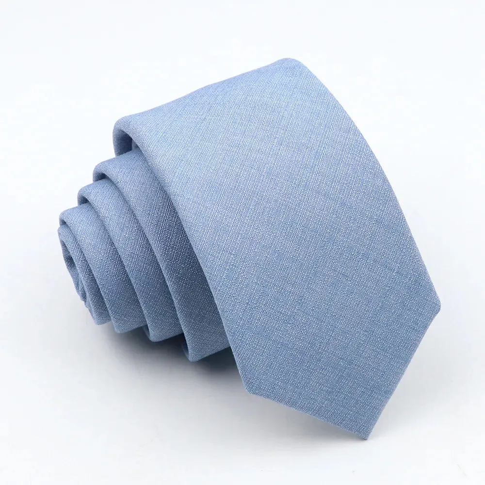 New Classic Solid Color Ties High Quality Soft Thin Casual Skinny Black Beige Blue Neck Tie Business Wedding Dinner Slim Men Tie