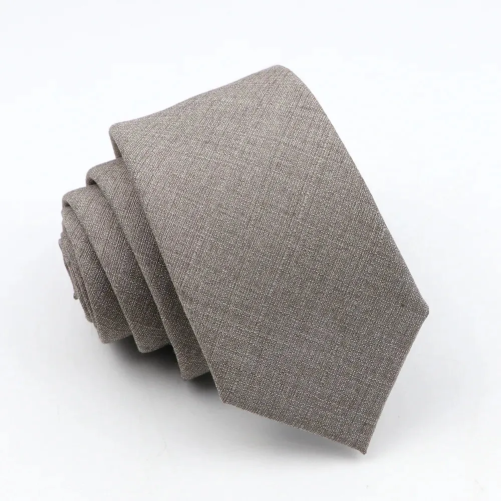 New Classic Solid Color Ties High Quality Soft Thin Casual Skinny Black Beige Blue Neck Tie Business Wedding Dinner Slim Men Tie