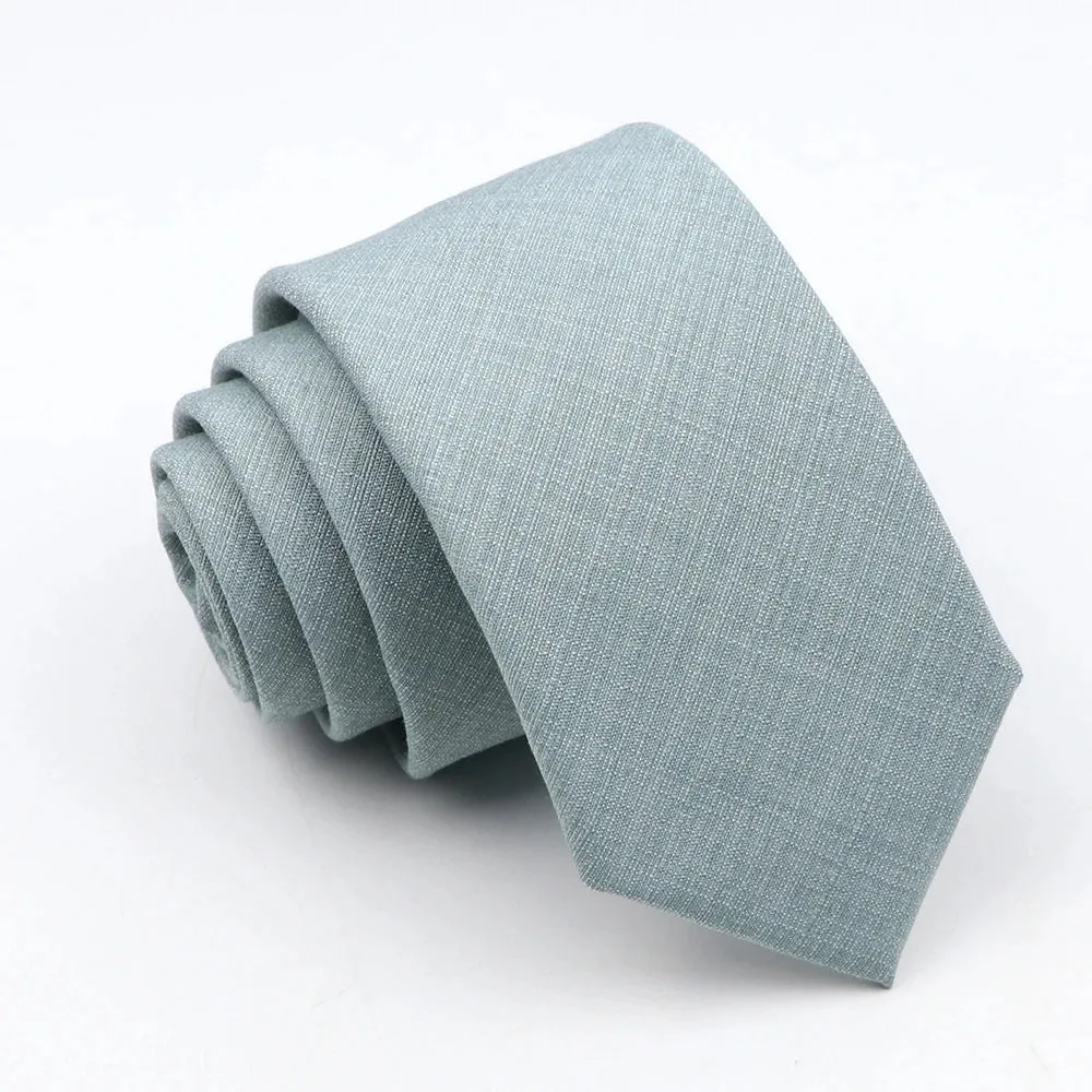 New Classic Solid Color Ties High Quality Soft Thin Casual Skinny Black Beige Blue Neck Tie Business Wedding Dinner Slim Men Tie