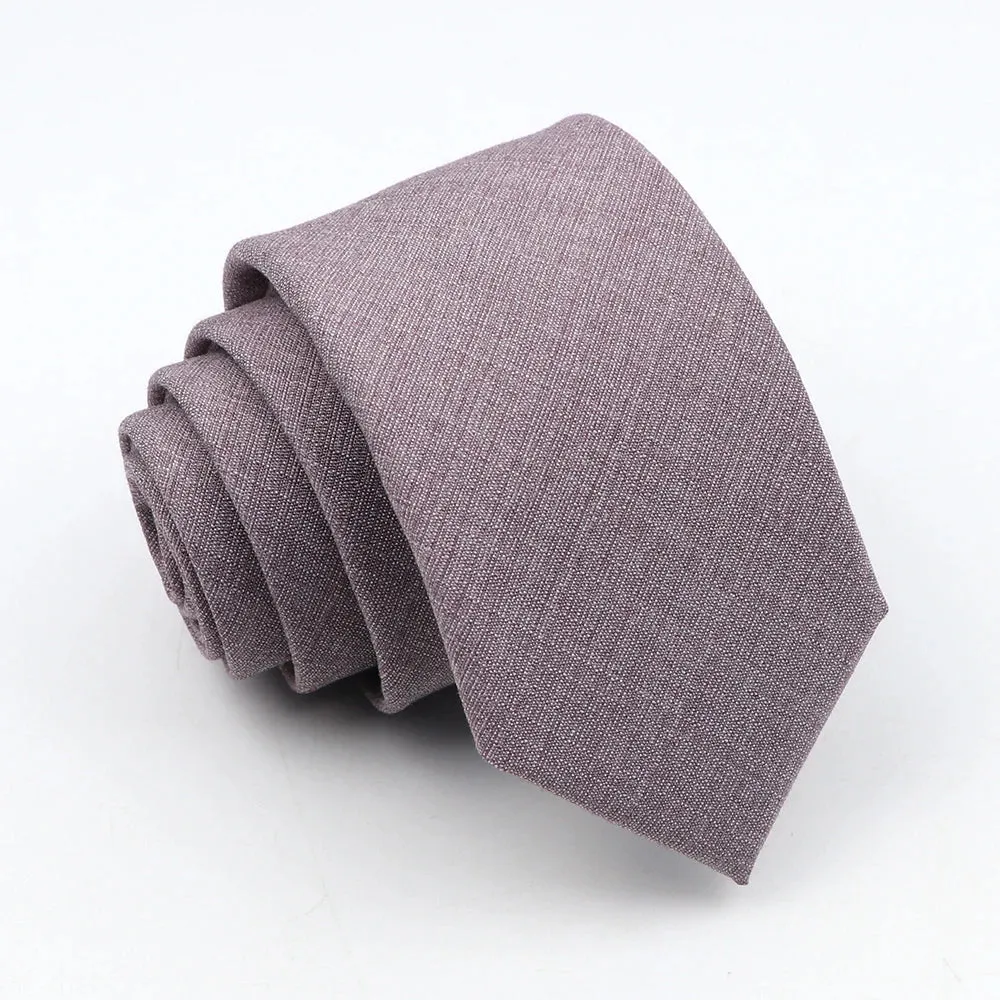 New Classic Solid Color Ties High Quality Soft Thin Casual Skinny Black Beige Blue Neck Tie Business Wedding Dinner Slim Men Tie