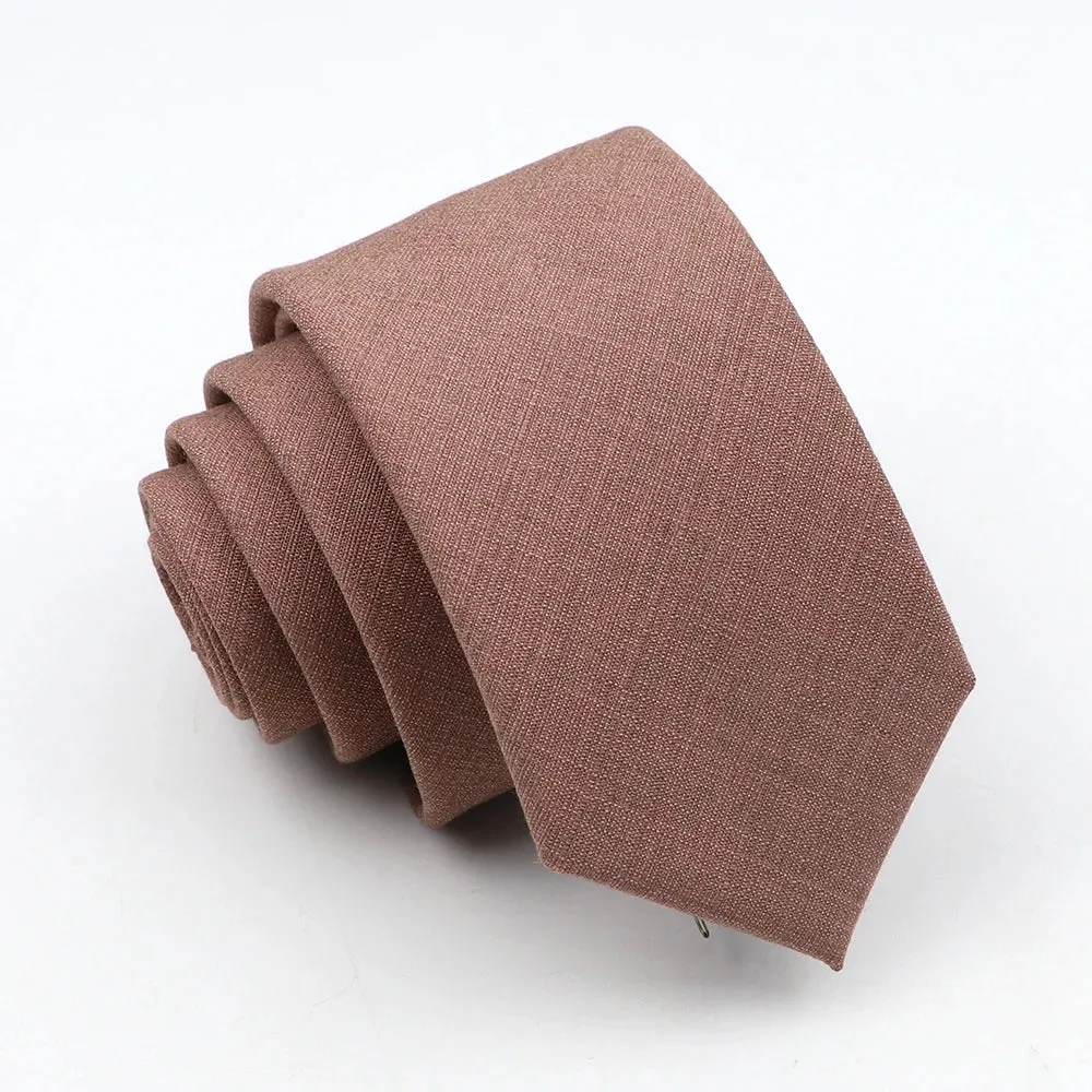 New Classic Solid Color Ties High Quality Soft Thin Casual Skinny Black Beige Blue Neck Tie Business Wedding Dinner Slim Men Tie