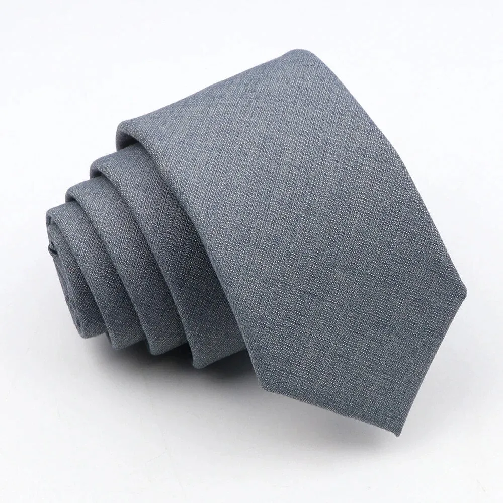 New Classic Solid Color Ties High Quality Soft Thin Casual Skinny Black Beige Blue Neck Tie Business Wedding Dinner Slim Men Tie