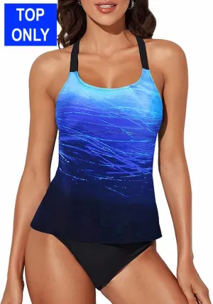 NEW Tankini for Women TOP ONLY! T-back Tankini Top! Sz 3X