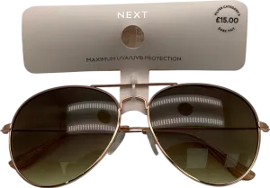 Next Metallic Aviator Sunglasses One Size