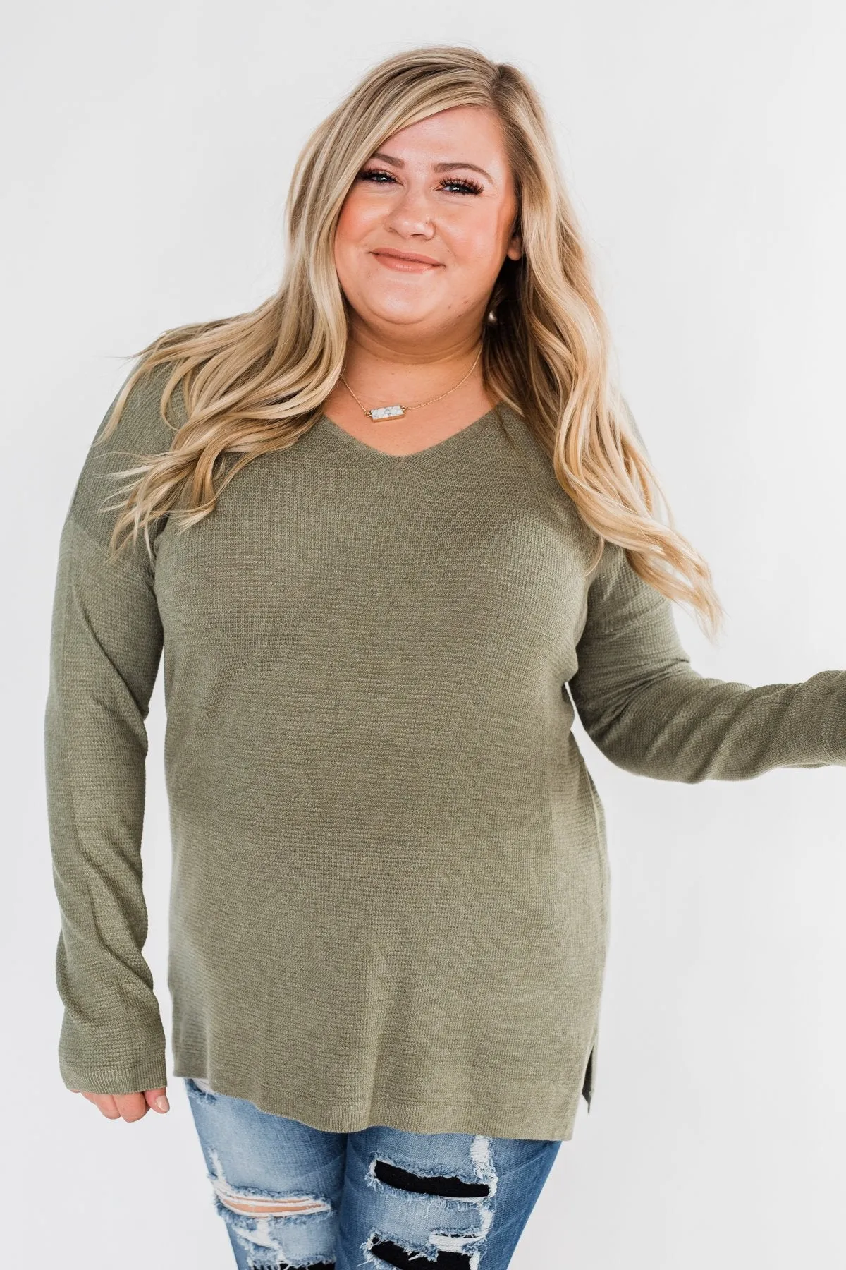 No One Like You Sweater- Olive