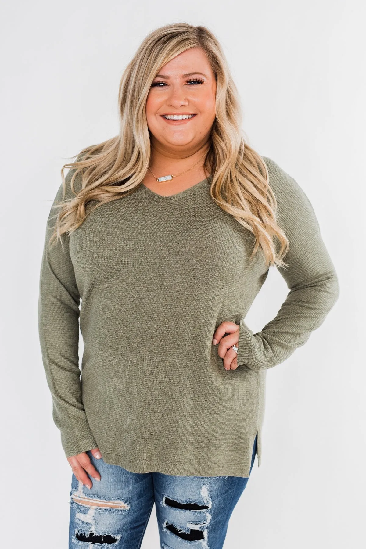 No One Like You Sweater- Olive