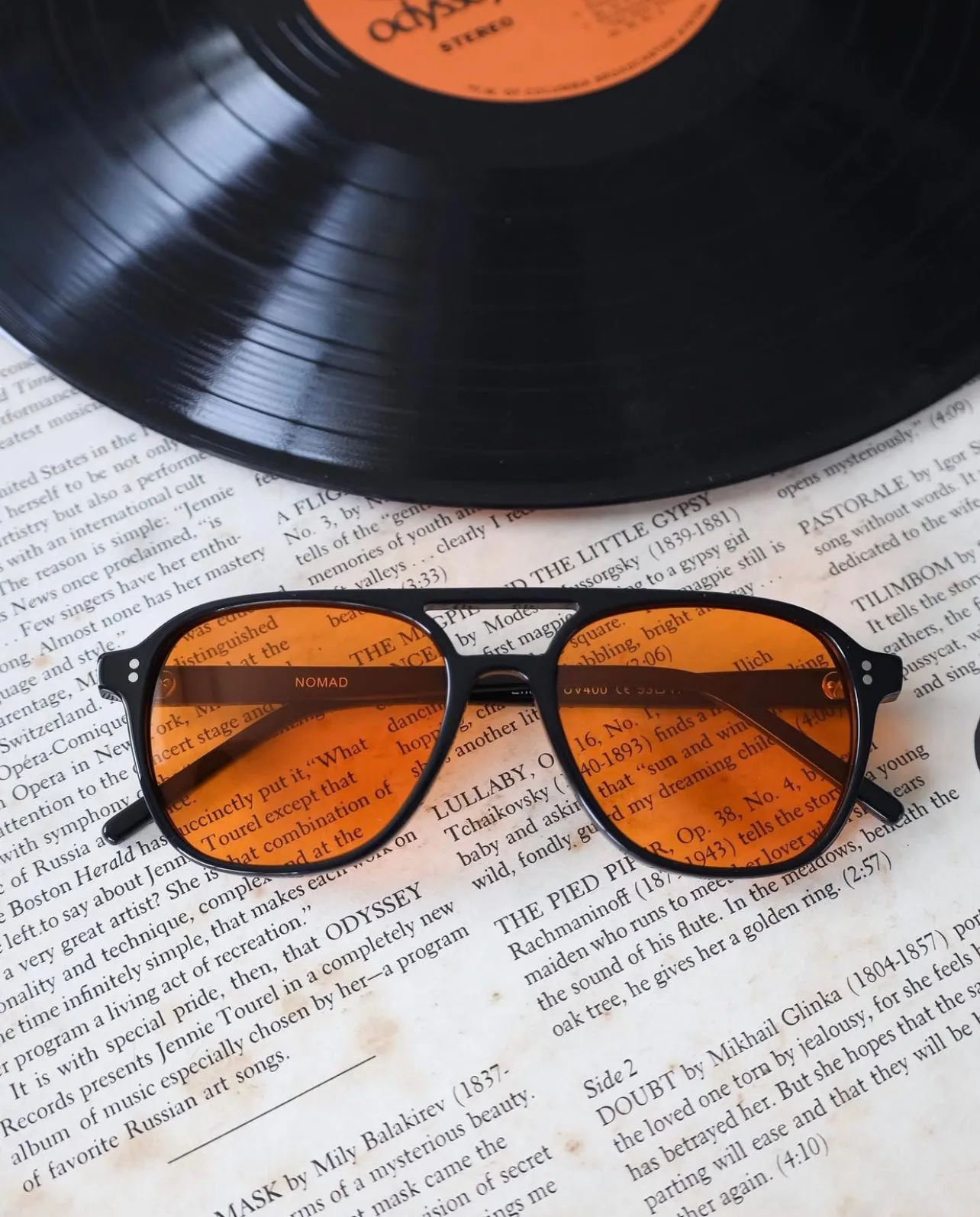 Nomad Black Orange Sunglasses