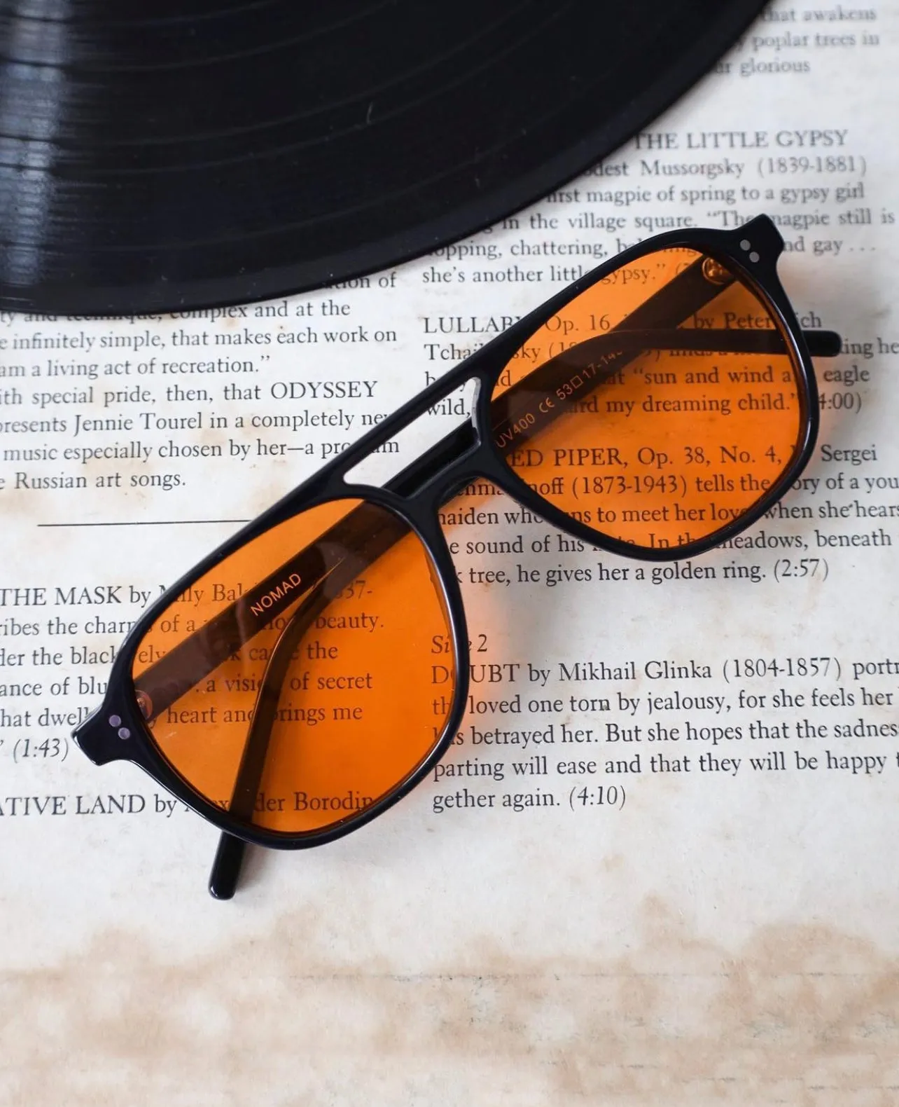Nomad Black Orange Sunglasses
