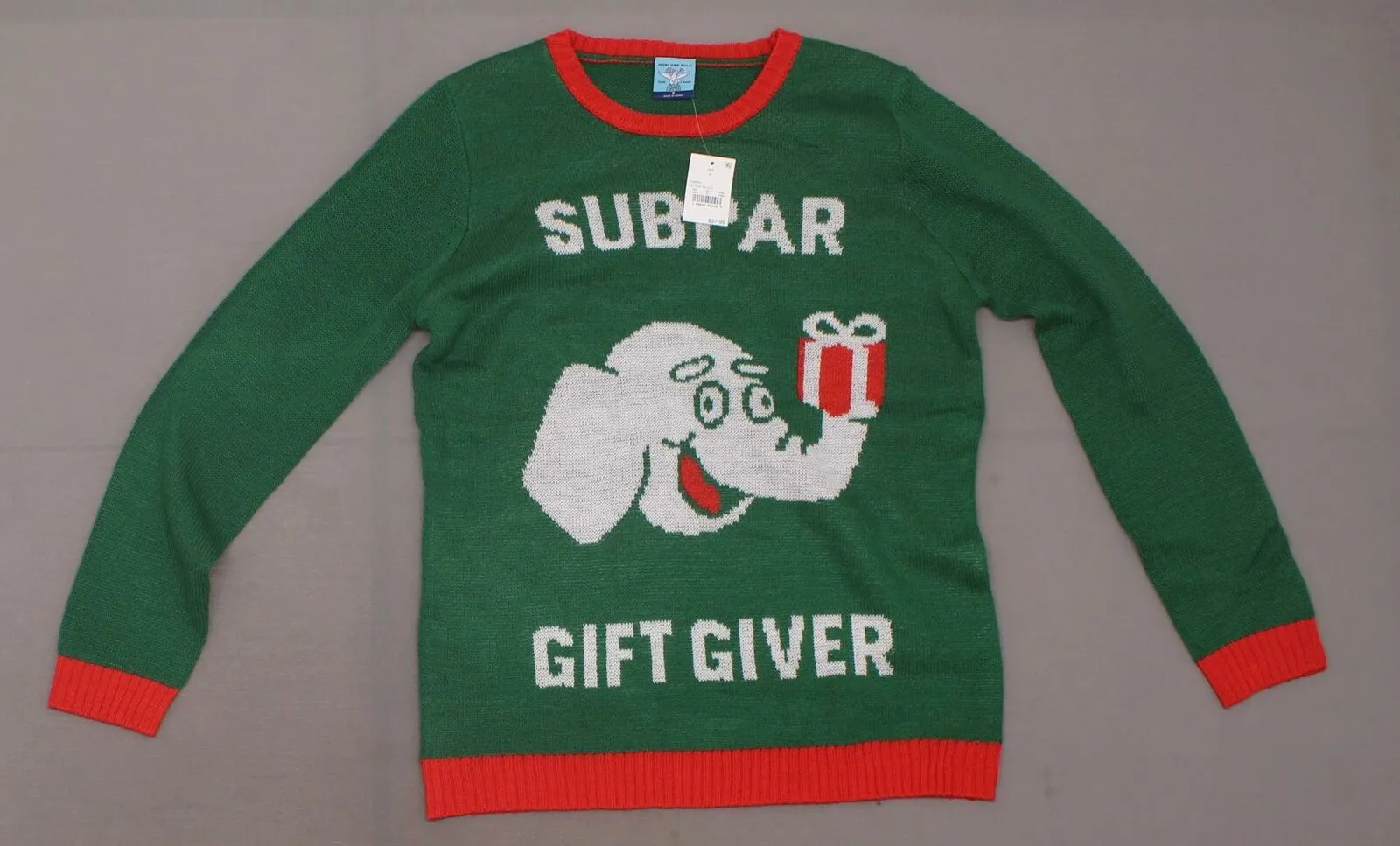 Norther Pole Women's Elephant Subpar Gift Giver Ugly Christmas Sweater