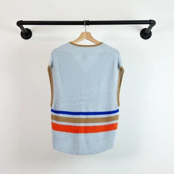 NWT Urban Outfitters BDG Aden Fuzzy Striped Sweater Vest