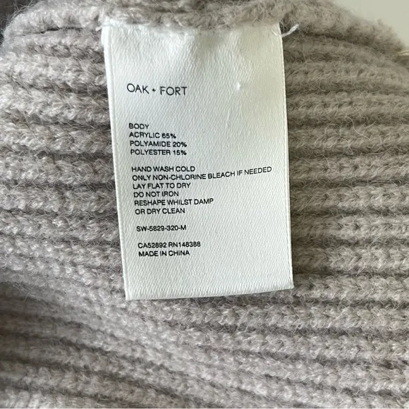 OAK FORT CHUNKY TURTLENECK RIBBED SWEATER