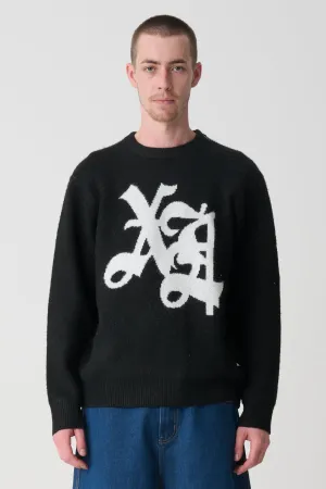 OLD ENGLISH KNIT SWEATER - Black
