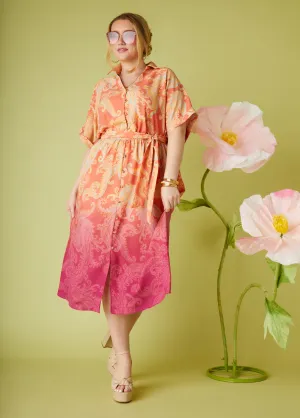 Ombre Paisley Midaxi Shirtdress