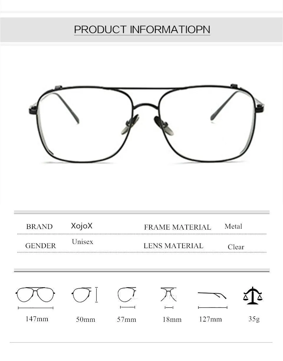 Optical Alloy Glasses Frame Women Men Oversized Transparent Eyeglasses Frames - Unique and Classy