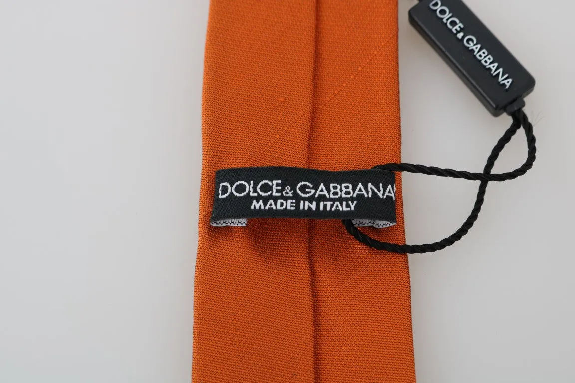 Orange Silk Solid Skinny Tie