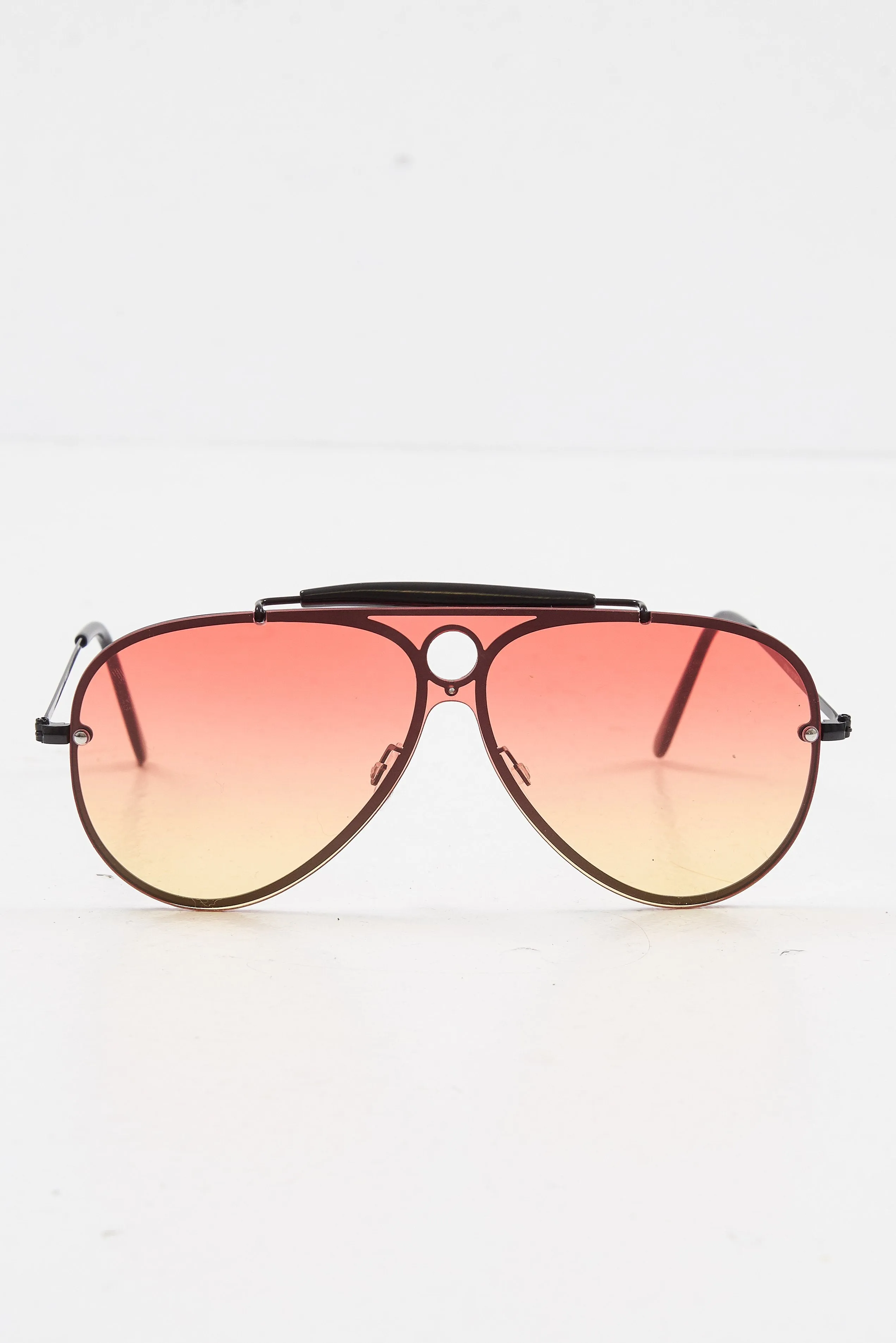 Orange Tinted Bar Aviator Sunglasses - Attie