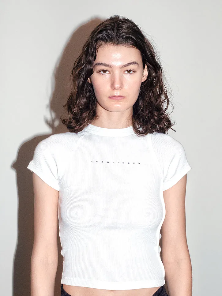 Ottolinger Deconstructed Rib T-Shirt, White