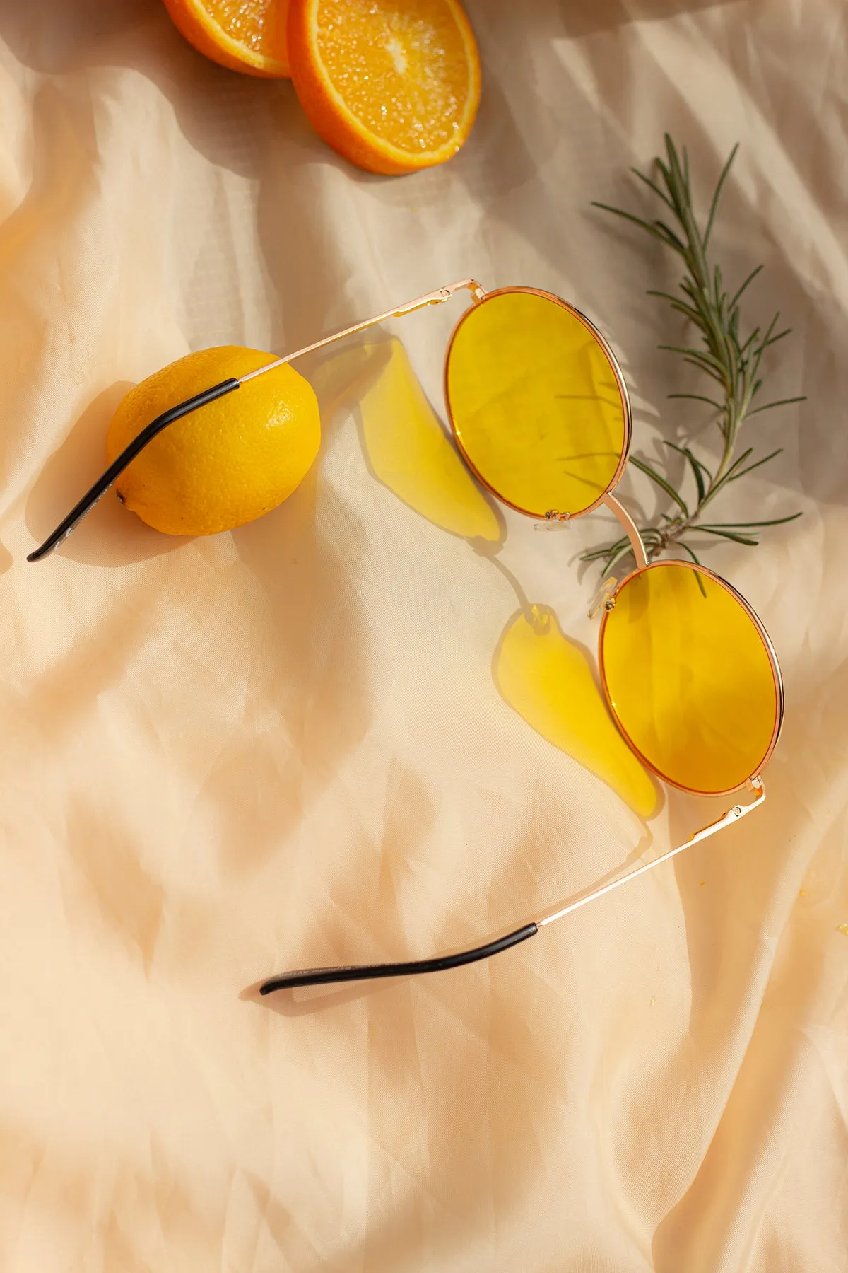 Oversized Round Circle Wire Frame Sunglasses