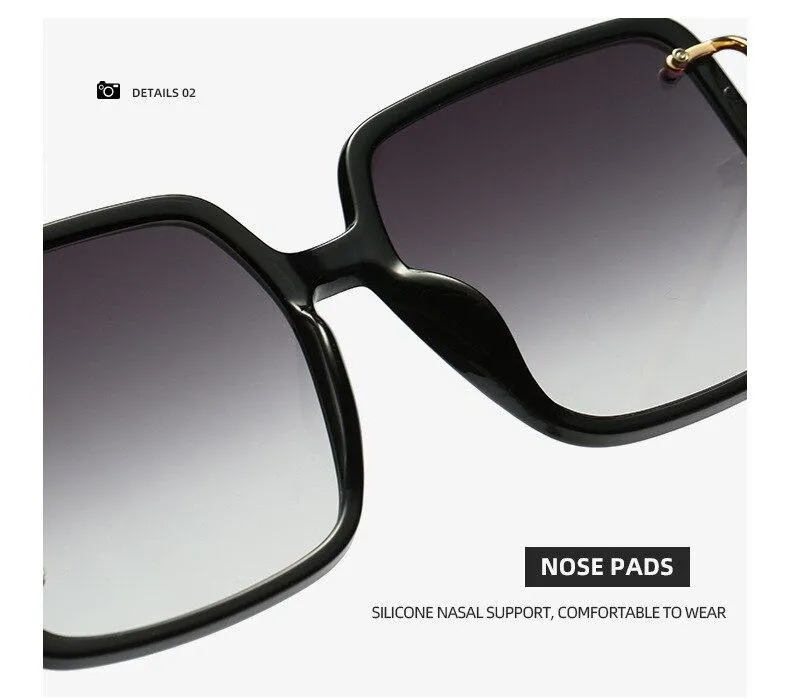 Oversized Square Sunglasses 2021 New Vintage Women Men Big Sun Glasses UV400