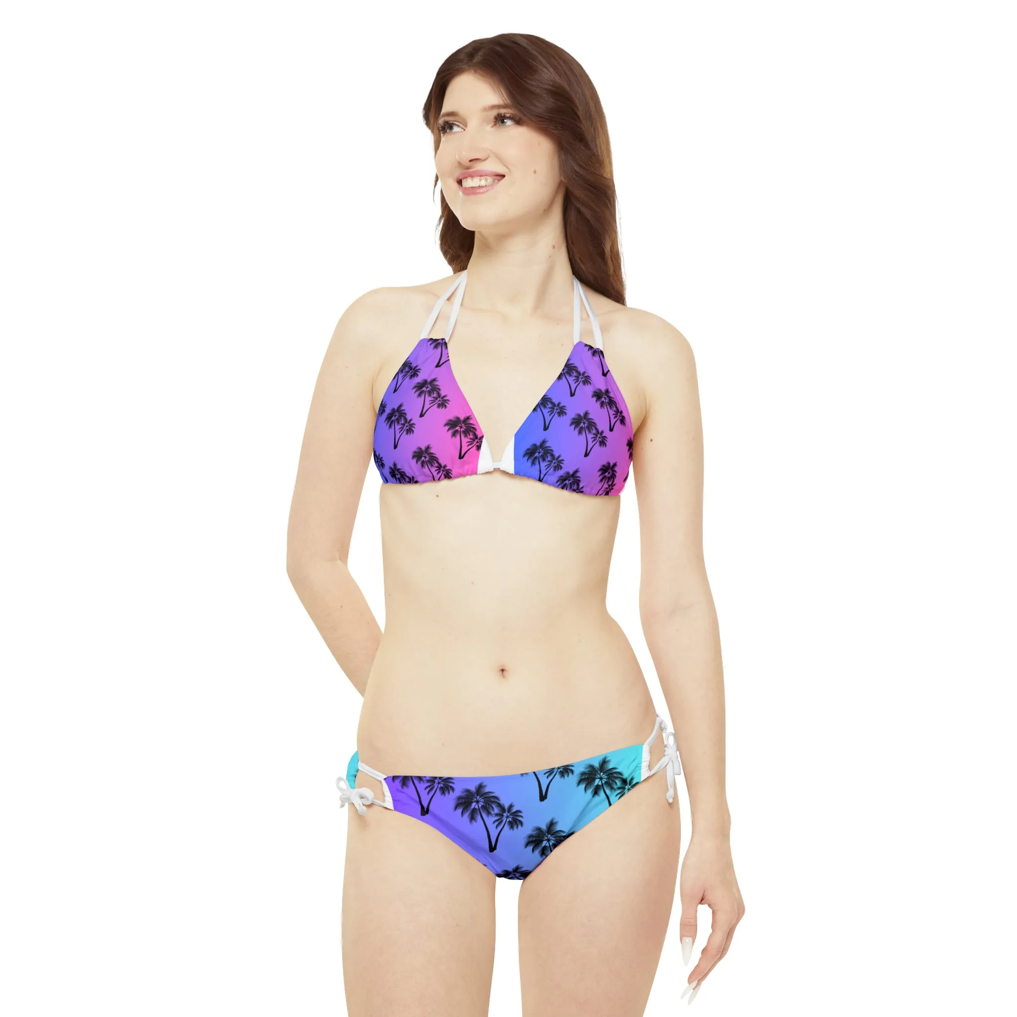 Palm Tree Strappy Bikini Set/ His and Hers