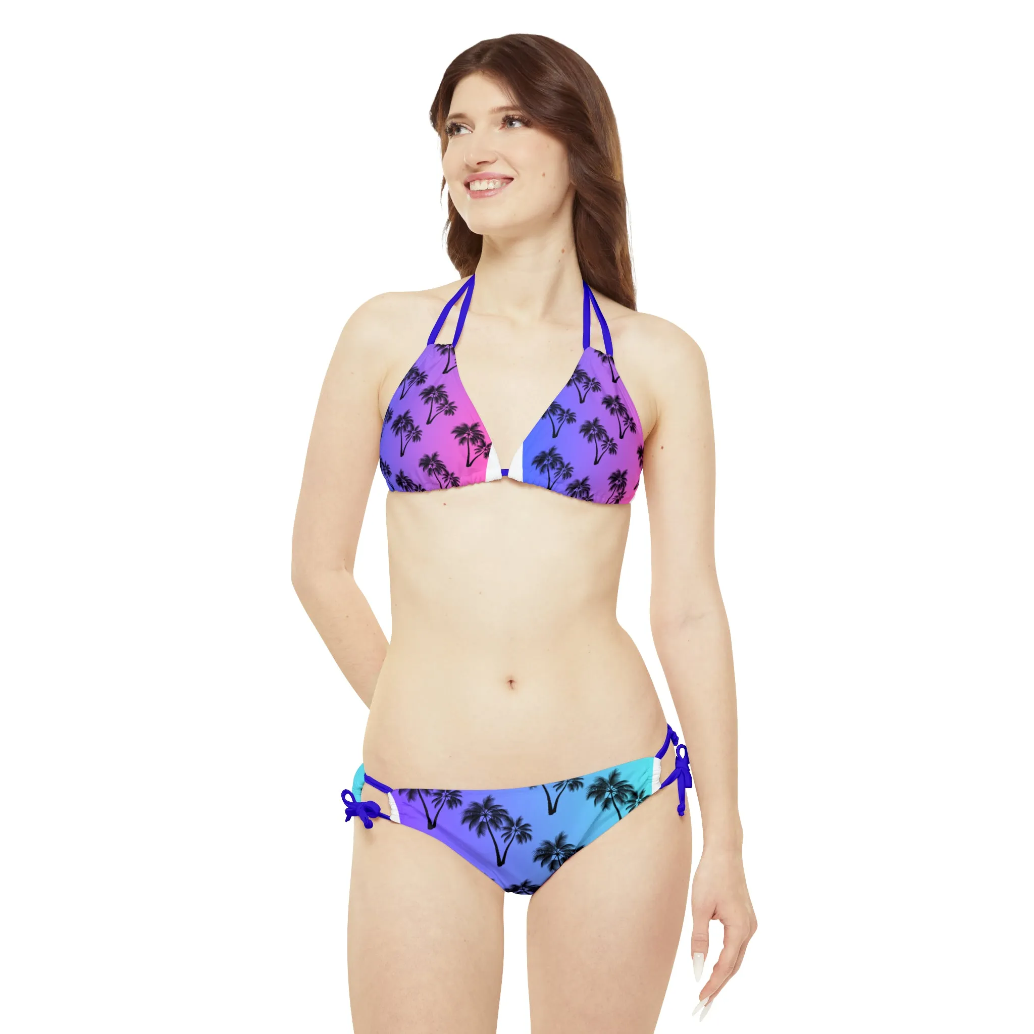 Palm Tree Strappy Bikini Set/ His and Hers
