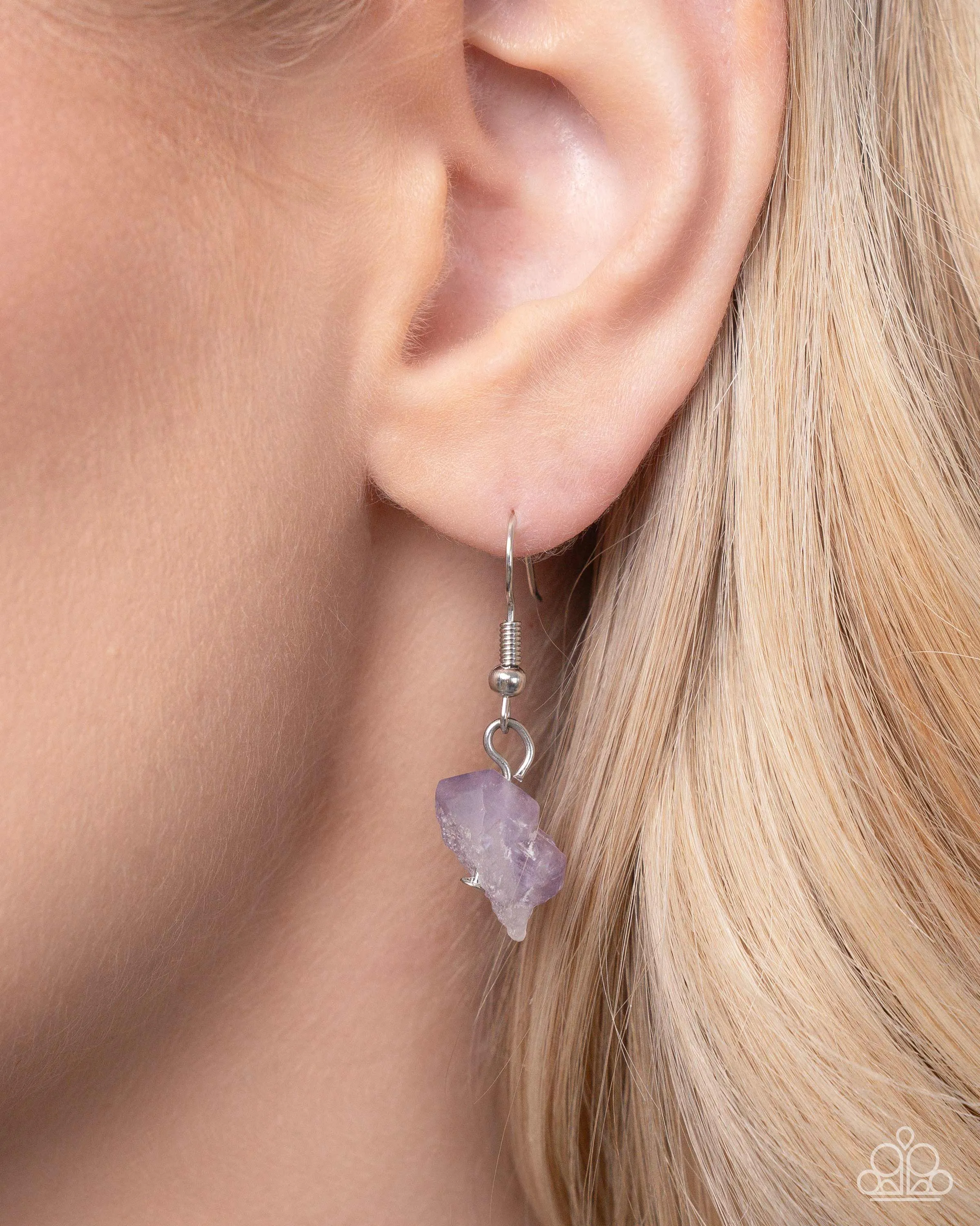 Paparazzi - Crescent Charm - Purple Necklace