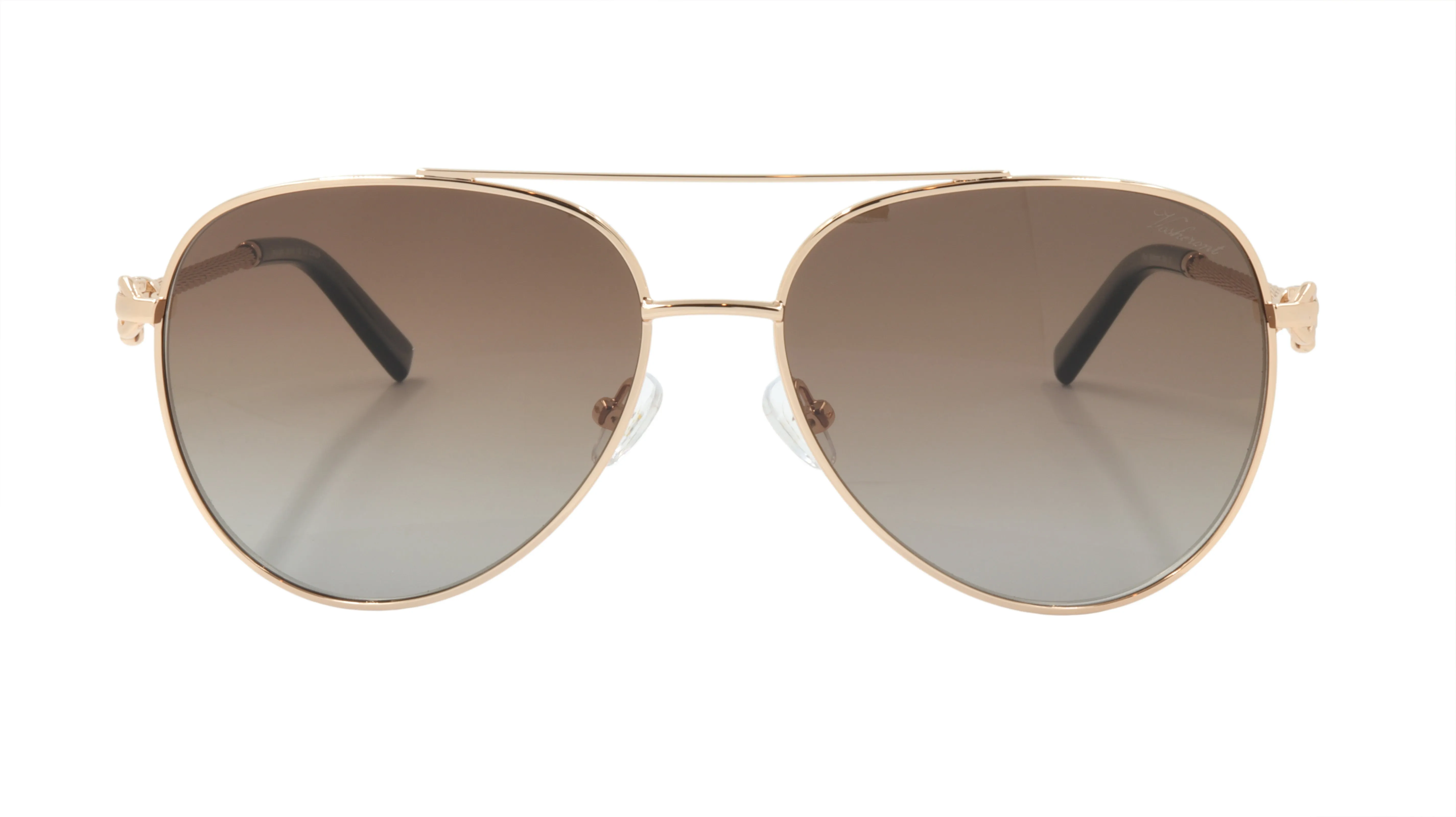 Paul Vosheront Sunglasses Gold Plated Metal Acetate Polarized Italy PV3438S C2