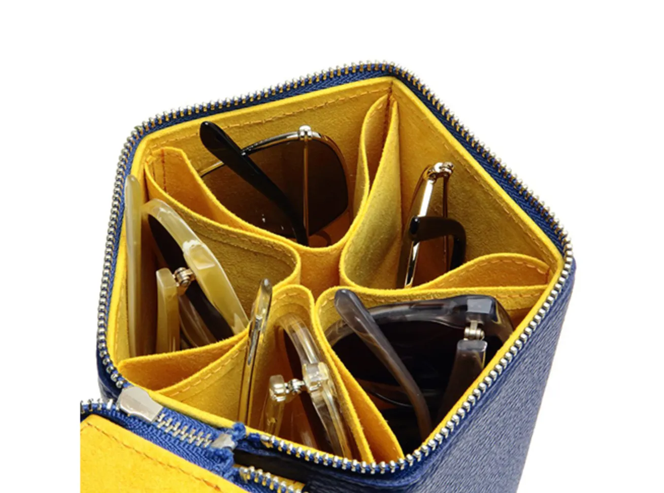 PENTAGON PRISM STORAGE BOX-Blue / Yellow