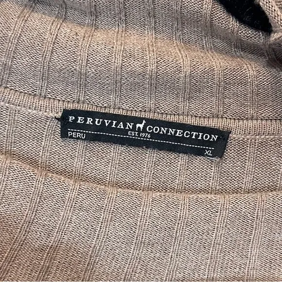 Peruvian Connection Ribbed Extreme Turtleneck Sweater