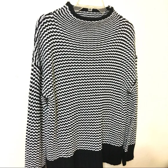 Philosophy Sweater - Black and White Striped - XL